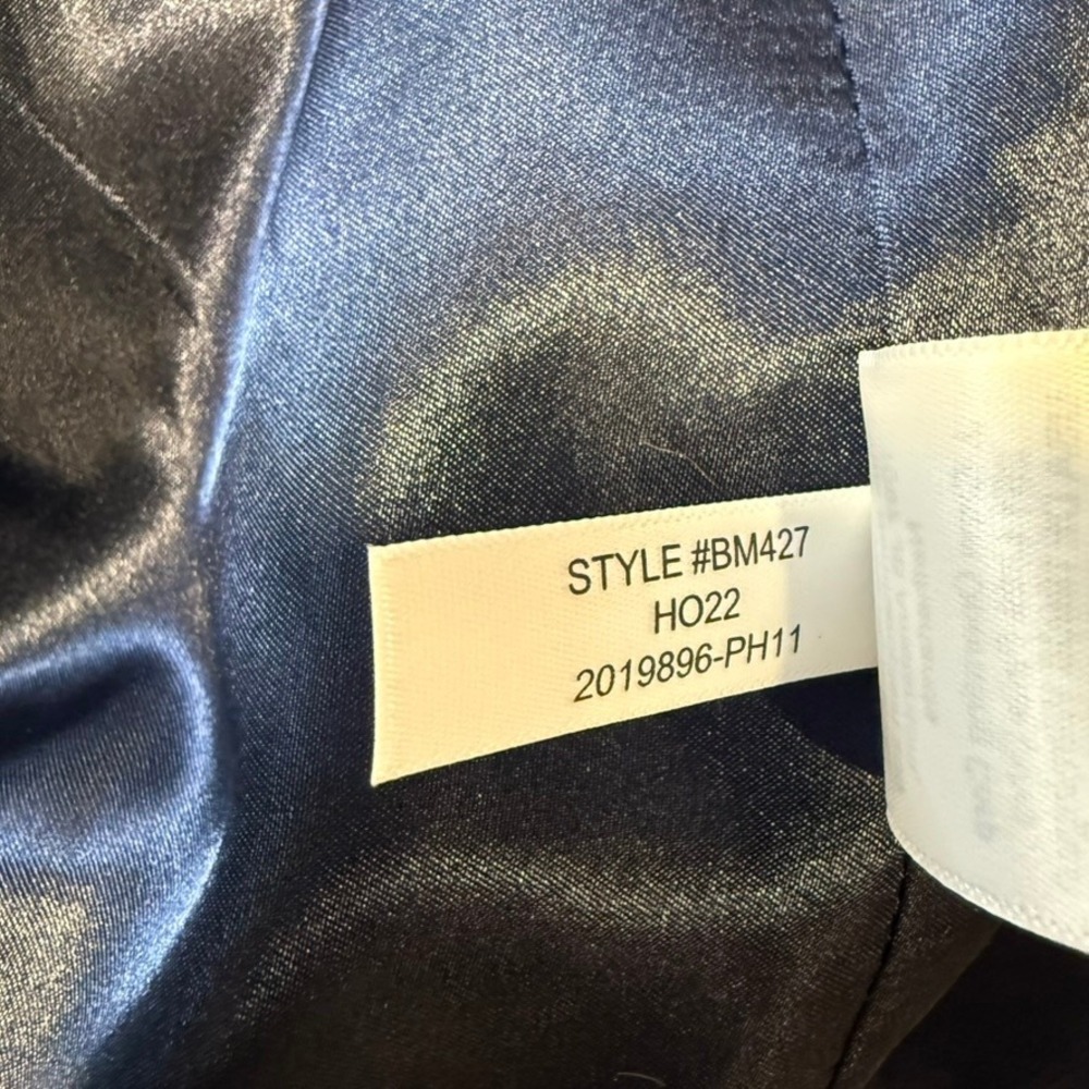 NWT J.Crew Alfie Topcoat in Buffalo Check Italian Wool Navy‎ 14 - Picture 10 of 11